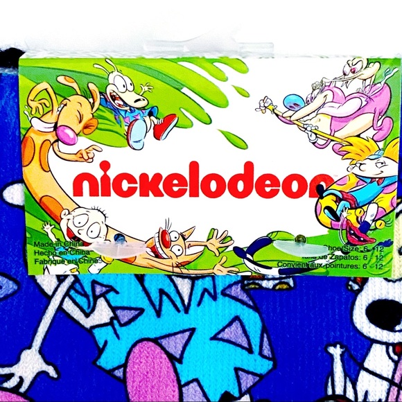 🆕 Nickelodeon 90s Cartoons Nicktoons Crew Socks - Picture 3 of 10